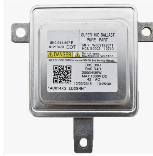 D3S D4S HID Ballast 35W Xenon Headlight Control Module, Replacement for OEM 8K0941597E W003T22071, Plug and Play HID Ballast for Audi A1 A3 A4 A5 A6 A7 A8 Q3 Q5 Q7 VW Golf GTI Jetta Passat Touareg