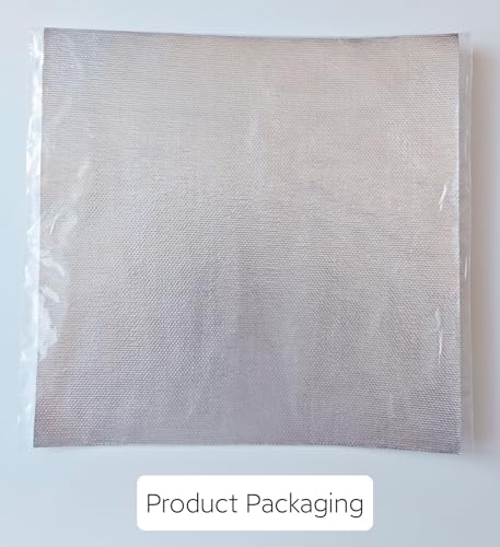 Silver Fynxir Self-Adhesive Aluminum Backed Aluminized Fiberglass Cloth Heat Shield - 12"x12" Sheet, Thermal Reflective Insulation Barrier for High Temp Protection (Automotive Exhaust, Firewall) - color: Silver, size: 12‘’ X 12''