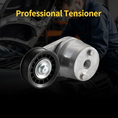 Drive Belt Tensioner 38172 Fit for Chevy GMC Silverado Express Sierra Savana 2500 3500 HD Kodiak Topkick C4500 C5500 2002-2010 V8 6.6L Pulley Tensioners
