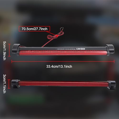 LED 3rd Brake Light, Center High Mount Brake Stop Light, 40led Red Trailer Light Bar, Third Tail Light 12V 1Pcs - size: 40LED