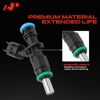 A-Premium Set of 8 Fuel Injectors Compatible with Ram, Dodge, Jeep