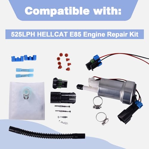 F90000285 Fuel Pump & 400-1168 Install Kit Fits for 525LPH HELLCAT E85 Engine Repair Kit