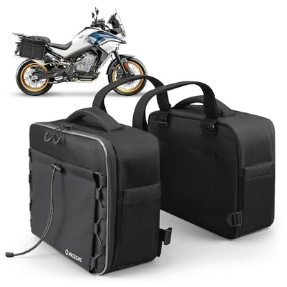 NICECNC 30L Motorcycle Saddlebags 1680D Throw-Over Panniers with Rain Cover