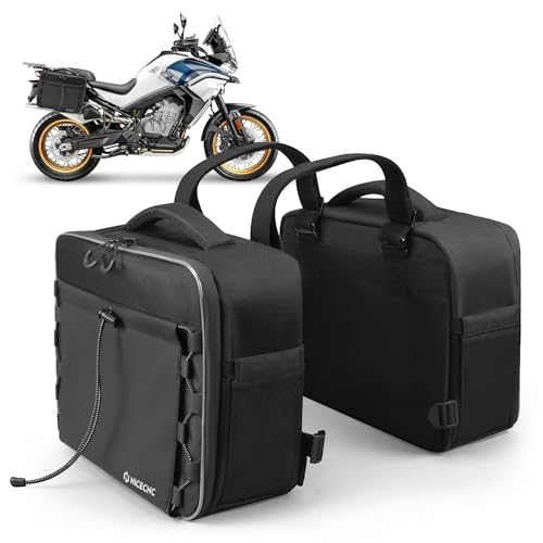 NICECNC 30L Motorcycle Saddlebags 1680D Throw-Over Panniers with Rain Cover