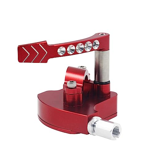 Red 7/8 Billet Throttle Thumb Assembly - color: Red