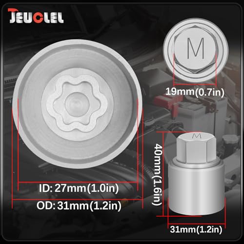 Type M Wheel Locking Nut Key for Land Rover, Lug Nut Removal Tool - size: Socket M