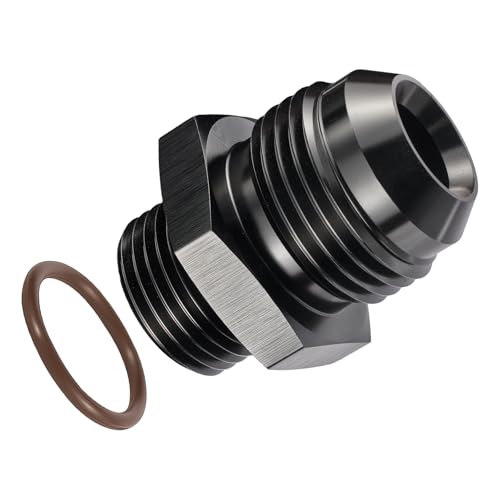 EVIL ENERGY 12AN Flare to 10AN ORB Male 1PC Fuel Rail Adapter Fitting Black - size: 10AN ORB to 12AN