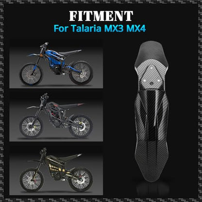 CHANGCHENG Motorcycle Front Fender Mudguard for Talaria Yozma In10 - color: Carbon Fiber Pattern
