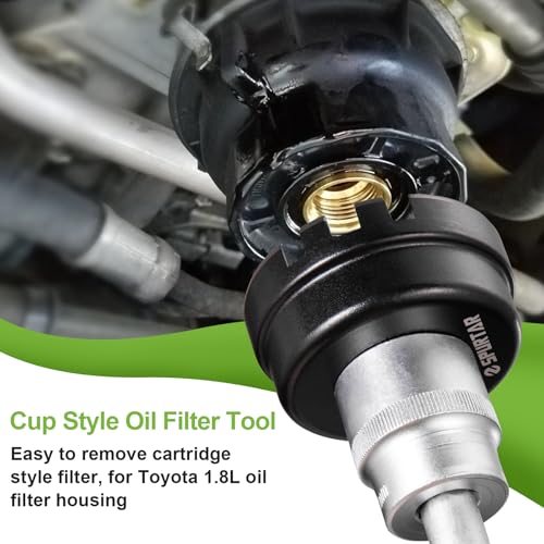 Spurtar Oil Filter Wrench for Toyota Oil Filter Removal Tool 64mm 6 Slots - size: For Corolla, Prius