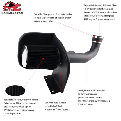Cold Air Intake for 2009-2014 Chevy/GMC 4.8L 5.3L 6.0L 6.2L V8 - color: 09-14 Chevy/Silverado/GMC 4.8L/5.3L/6.0L/6.2L