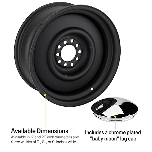 Smoothie Wheel, 17x8 Satin Black, Dual 5x5 & 5x5.5 Bolt Pattern, 4.5 BS