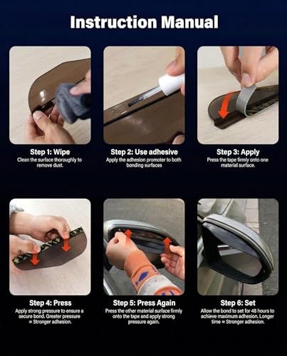 PHIXBEAR 300°F High Temperature Heavy Duty Double Sided Foam Tape with Adhesion Promoter - 20FT x 0.5" Waterproof Mounting Tape for LED Strips & Automotive Trim