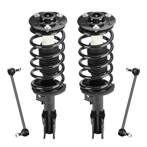 Front Struts Assembly & Sway Bar Links for 2010-2017 Chevy Equinox GMC Terrain, 12-13 Captiva Sport, Saturn Vue Pontiac Torrent 3.6L Suzuki XL-7, Shock Except 19" Wheels Replace 172526 172527 - size: Front Struts + Sway Bar