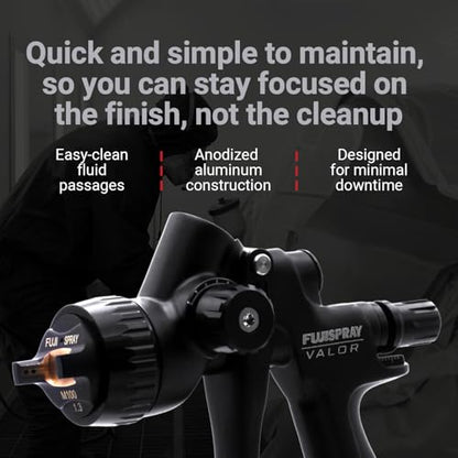 Fuji Spray Auto Valor M100 Spray + 600cc Nylon Cup | Automotive Paint Gun for Clear Coat | Lightweight, Durable, Precision-Controlled Application | Paint Guns Automotive with Minimal Paint Waste - style: Spray Gun + 600cc Nylon Cup