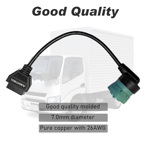 J1939 9 Pin OBD2 Adapter Cable,Truck 9 Pin to OBD2 16 Pin Connector - style: NEW J1939 9pin 90°