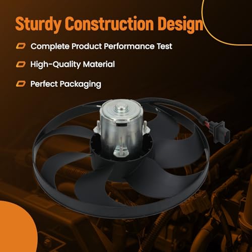 maXpeedingrods Electric Radiator Cooling Fan Driver Side Assembly for Audi TT 2000-2002 TT Quattro 2000-2006, for Volkswagen Golf 1999-2006 Jetta 1999-2005, 6QD959455A 6H0959455B 1J0959455F - size: 6QD959455A