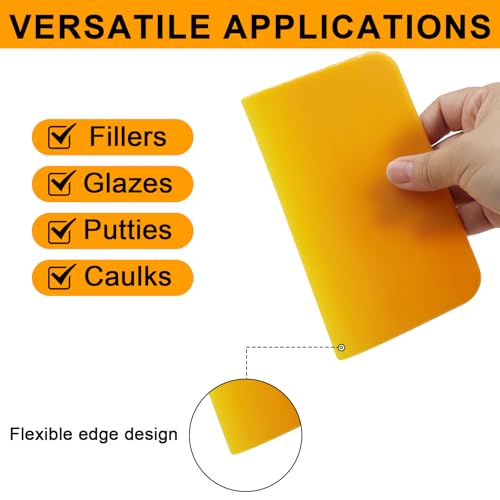 Body Filler Spreaders, 6PCS Plastic Spreader,4, 5, 6 Inch - color: Yellow-6PCS