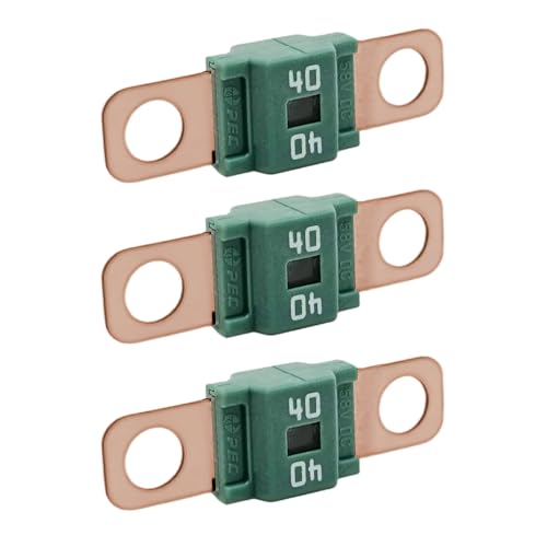 3PCS AMI/Midi Fuse, High Current 40A, Bolt-on Fuse Universal for Cars, Trucks, Construction Vehicles, Agricultural Machinery, Caravans, Passenger Cars, Electrocar Golf Cart (40A) - color: 40A