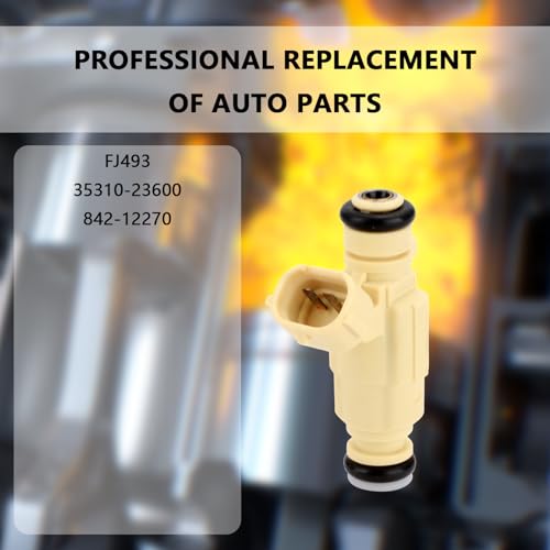 Set of 1 Fuel Injectors - Compatible with Hyundai Elantra Tiburon Tucson Kia Spectra Spectra5 Sportage 2.0L L4 - Replaces FJ493 35310-23600 842-12270 - color: Set of 1, size: FJ493