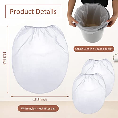 Patelai 100 Pcs 5 Gallon Paint Strainer Bags with Fine Mesh Elastic Top - size: 5 Gallon
