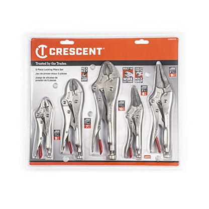 Crescent 5 Piece Curved & Long Nose Locking Plier Set | CLP5SETN-08