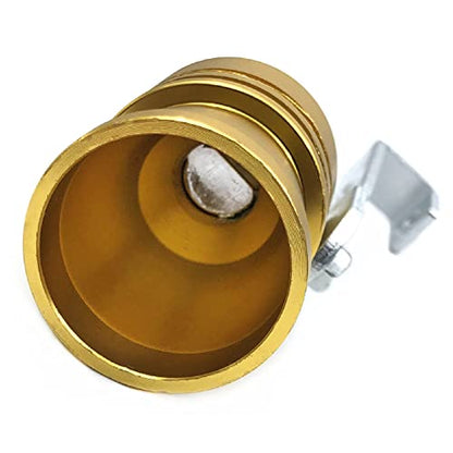 DEVMO 2pcs XL Size Aluminum Alloy Universal Turbo Sound Exhaust Muffler Pipe Whistle Car Roar Maker (XL-Gold) - color: Gold