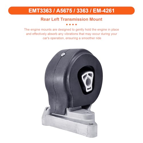 Engine Motor Mount Set & Trans Mount,Replaces A5530 A5676 A5713 A5675 - size: Srx 3.6L/3.0L Awd 10-16