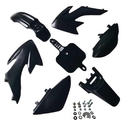 CRF50 Black Plastic Body Fender Kit for Chinese CRF XR 50cc Pit Dirt Bikes Including All Mounting Screw