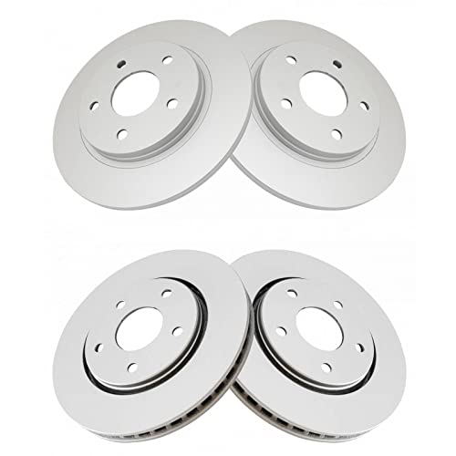 TRQ Front Rear Brake Rotor Set G Coated - style: BRA15440