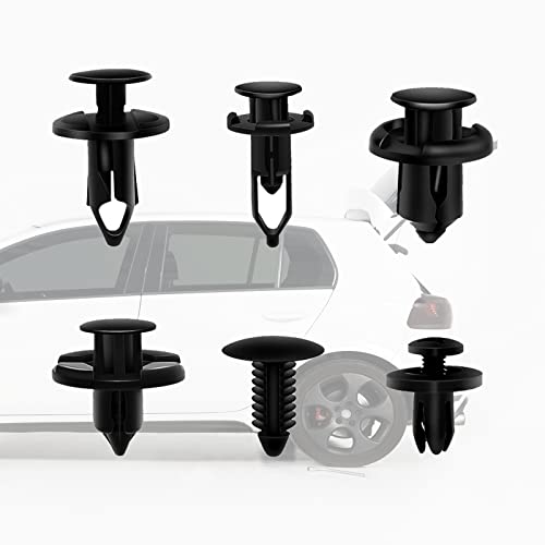 200PCS Car Retainer Clips Plastic Fasteners Kit, Popular Sizes Auto Push Pin Rivets, Universal Plastic Panel Fender Clips, Assorted Car Body Push Pin