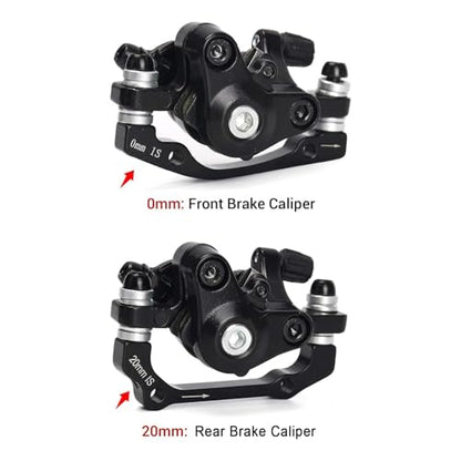 TOBWOLF MTB Cable Disc Brake Kit, Front Rear Calipers with 160mm Rotors - color: Mechanical Disc Brake Kit - Single Piston