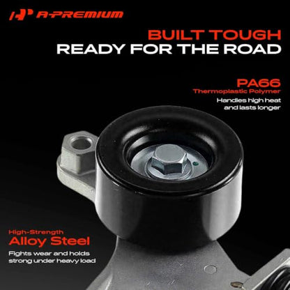 A-Premium Belt Tensioner Assembly with Pulley Compatible with Toyota, Scion - style: 2007-2009 Camry (2.4L GAS)
