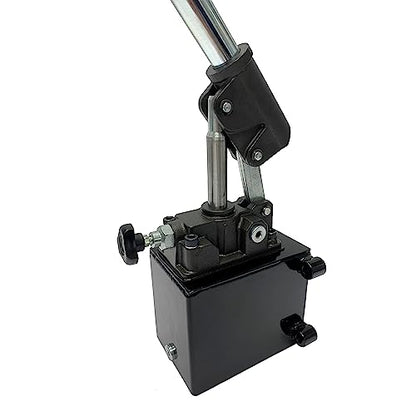 Single Acting Hydraulic Hand Pump with 3 QTs Tank - Manual Hydraulic Pump with Changeover Valve - 2.7 CID, 3600 PSI, 3/8" NPT Ports Piston Hand Pump - color: Single Acting, size: 2.7 CID 3 QTs tank