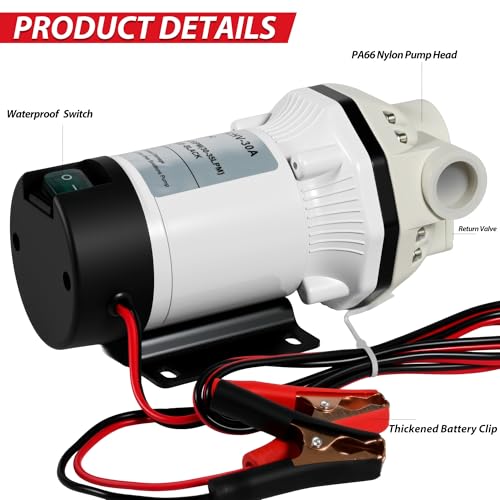 12V DC DEF Transfer Pump, 25PSI Diaphragm Self-Priming Transfer Pump