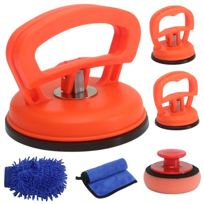 Dent Remover Tool for Car, Car Body Repair Dent Removal Tools, Orange Suction Cup Dent Puller, Hail Damage Repair Kit Dent Puller Tool - color: Orange