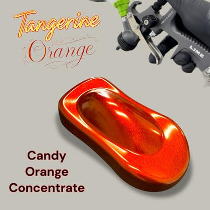 LiME LiNE Tangerine Orange Candy Concentrate, Automotive Solvent Based Transparent Paint over Pearls, Metal Flake and Metallics (1 Pint) - color: Orange Candy