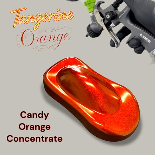 LiME LiNE Tangerine Orange Candy Concentrate, Automotive Solvent Based Transparent Paint over Pearls, Metal Flake and Metallics (1 Pint) - color: Orange Candy