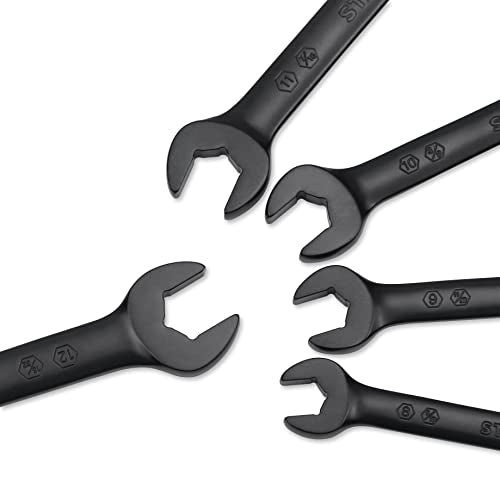 STARWORK TRUE MECHANIC™ 5-Piece 2-in-1 Flex-Head Ratcheting Wrench Set with Rolling Pouch, 120-Tooth, SAE&Metric - size: 5Pc. 120T Flexible