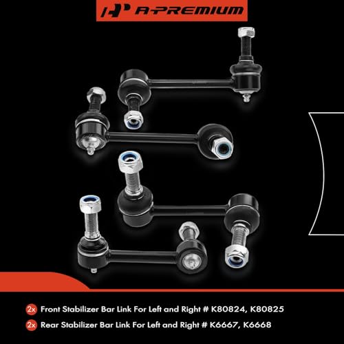 A-Premium Front & Rear Sway Bar Link Stabilizer Bar End Link Kit