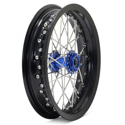 TOFR 14"x2.15" Front Spoke Wheel Rim Blue Hub for Sur-Ron Light Bee X LBX - color: Blue, size: 14" Front