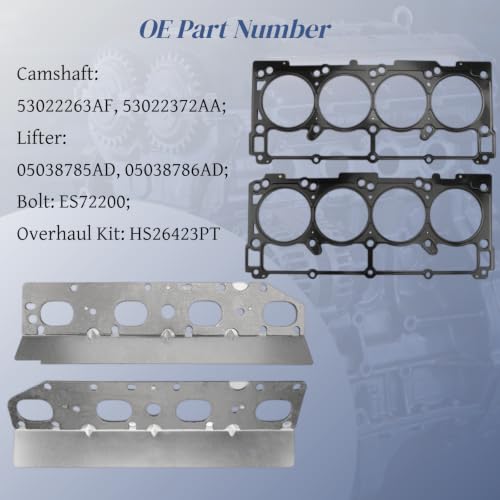 5.7 Hemi MDS Camshaft Lifters and MLS Head Gasket Set for 2009-2016 Jeep