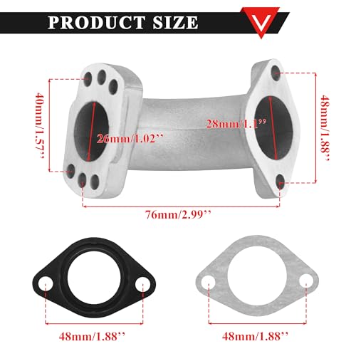 PRO BAT 26mm/1.02" Manifold Intake Inlet Pipe