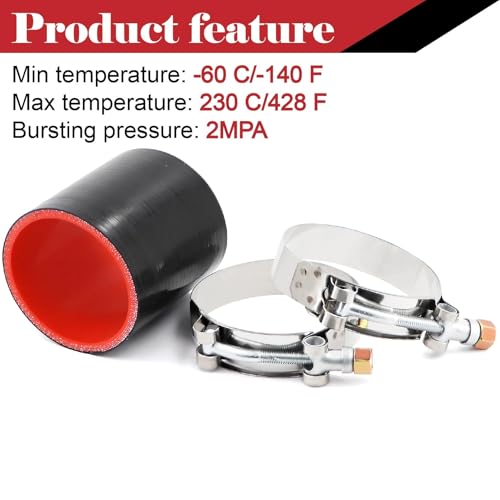 2.5 inch Silicone Coupler ID 2-1/2" Intake Intercooler Turbo Hose Coupling - size: 2.5 Inch