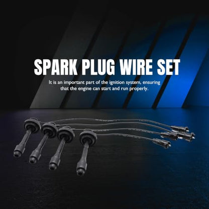 52649ZQ Ignition Spark Plug Wires Set of 4 Compatible with Toyota - style: 52649ZQ
