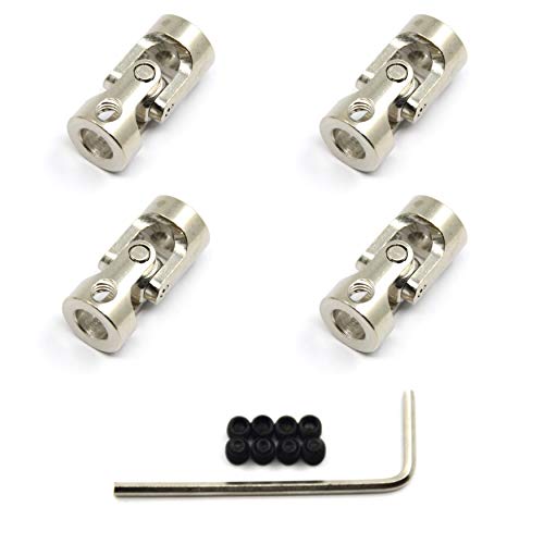 4 Pcs 4mm to 6mm Universal Joint Shaft Coupling for Motor - size: 4-6mm