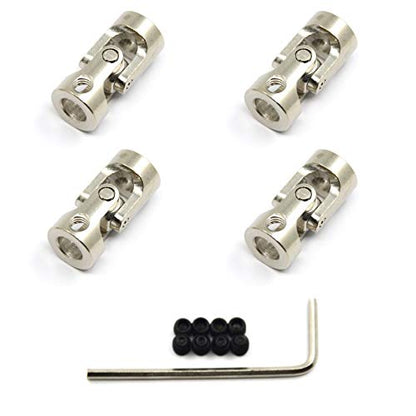 4 Pcs 4mm to 6mm Universal Joint Shaft Coupling for Motor - size: 4-6mm