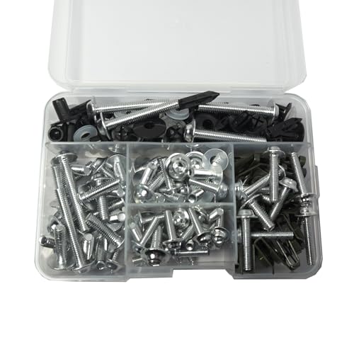 210pcs Motorcycle Fairing Bolts Kit for Sportbike Silver - color: Silver