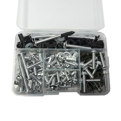 210pcs Motorcycle Fairing Bolts Kit for Sportbike Silver - color: Silver