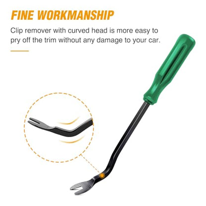 GOOACC Car Panel/Upholstery Fastener Remover Ergonomic Stainless Steel - color: Green, size: 1Pc Remover