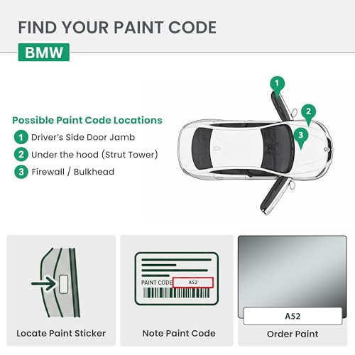 ERA Paints - A52 - Space Gray Metallic for BMW Exact OEM Color Match Automotive Touch Up Paint for Cars - Scratch & Chip Repair for Metal & Plastic - Basic Kit - Made in USA - style: Jar - Basic Kit
